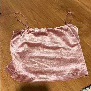 light pink velvet tank top